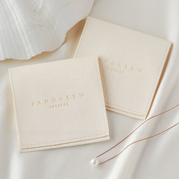 Jewelry Pouch Manufacturer - Custom Logo 0.8mm Microfiber Pouch Necklace Ring Bracelet