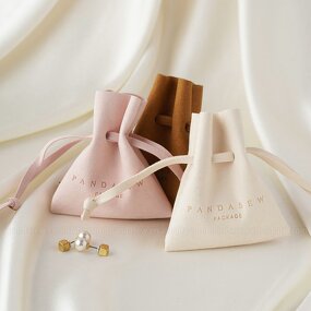 Jewelry Pouch Manufacturer - Custom Logo Microfiber Small Drawstring Jewelry Pouch