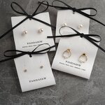 Fabric Card Manufacturer - Custom Logo Earring Holder Fabric Cards Jewelry Tags