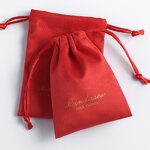 Jewelry Pouch Manufacturer - Custom Logo Suede Drawstring Watch Necklace Bracelet