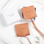 Jewelry Box Manufacturer - Custom Logo Drawer Cardboard Box Microfiber Jewelry Pouch