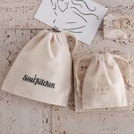 Cotton Bag Manufacturer - Custom Logo Natural Muslin Cotton Jewelry Drawstring