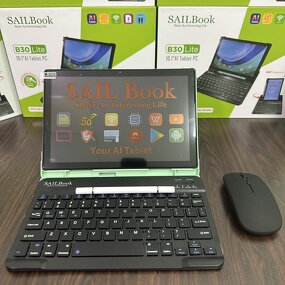 Tablet Manufacturer - 2025 Newest SAILBOOK B30 Lite AI 10.1 Inch 360 Rotating BT Keyboard 12GB MTK