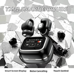 TWS Earbuds Manufacturer - YX42 Semi-in-ear with Smart Touch Screen HIFI ENC IPX4 LHDC LCD Display
