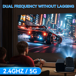 Smart Projector Manufacturer - HT36 Portable Android 11 Mini Home Theater with 2 Microphones for KTV