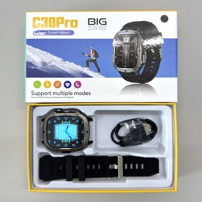 Smart Watch Manufacturer - C30pro 2025 Ultra with Large IPS Display Android T800 T900 Silica Gel IP67