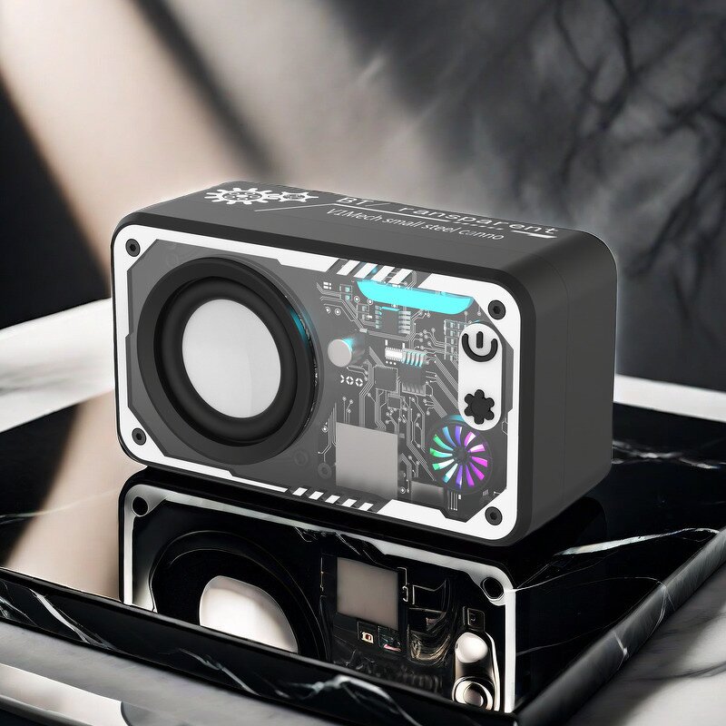 Portable Speaker Manufacturer - V1 Mini Stylish RGB LED 500mAh Subwoofer Plastic for Home Radio Audio