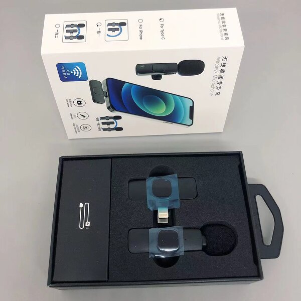 Wireless Microphone Manufacturer - 2022 New Mini Dynamic Lavalier for Live Streaming Vlogging 2 Receivers