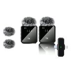 Wireless Microphone Manufacturer - 2Mic 3-in-1 Condenser Lavalier Noise Cancelling for Mobile Phone Vlog