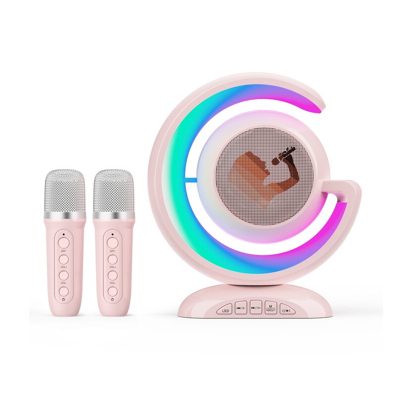 Portable Speaker Manufacturer - Colorful LED Light YS-110 Wireless Karaoke with Y1 Microphone AUX AC