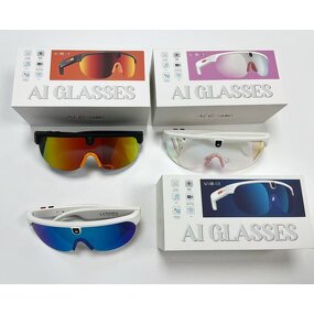 Smart Glasses Manufacturer - AIMB-G5 800W Anti-Shake 1200P HD Video AI Translation for Calling Photo Music