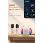 Karaoke Player Manufacturer - Portable Y5 with RGB LED and Wireless Microphone KTV Clock Alarm