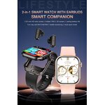 2-in-1 Smartwatch - T99 Earbuds Sleep Tracker HD Screen IOS Android