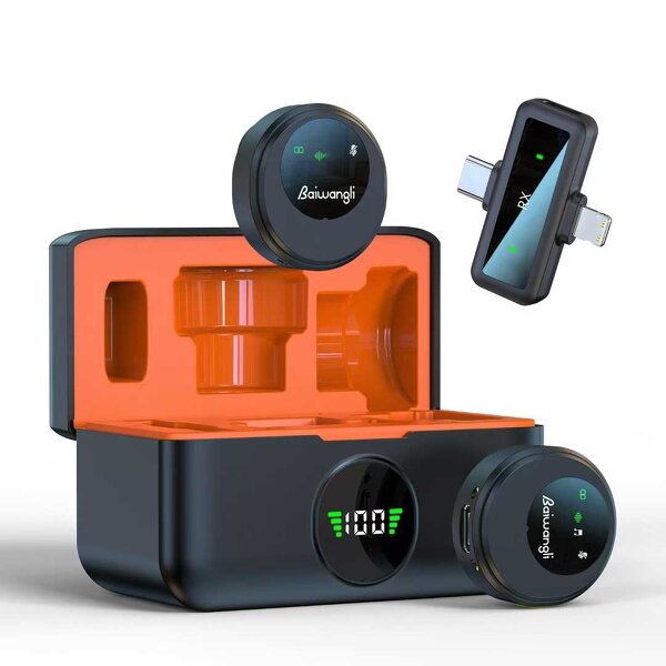 Wireless Mic - SX30 Mini Dual Interface 2.4G Travel Vlog Video Custom