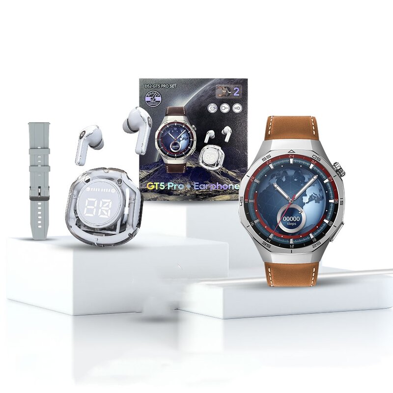 Smartwatch Set - OEM D52 DT5 PRO 2025 HR BP Earphones Dual Band Sport