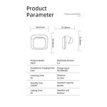 TWS Earbuds - OEM JIM19 AI Translation Touch Display ENC Meeting Record