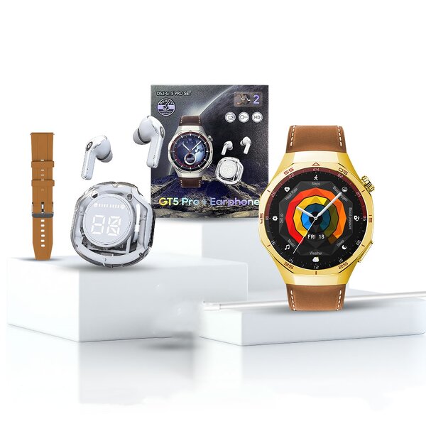 Smartwatch Set - D52 DT5 PRO 2025 1.52" Wireless Earphones Dual Band Sport