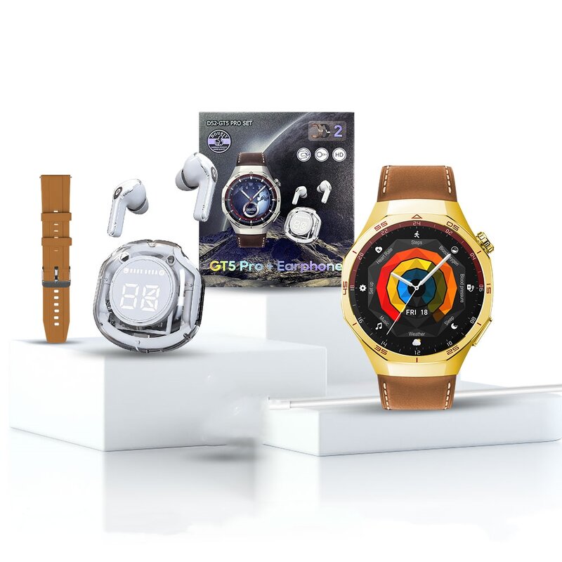 Smartwatch Set - D52 DT5 PRO 2025 1.52" Wireless Earphones Dual Band Sport