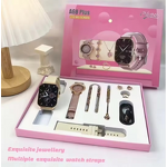 Smart Watch Set - OEM A68 Plus 2.02" Quartz Watch Necklace Earrings Ring