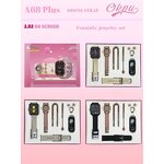 Smart Watch Set - OEM A68 Plus 2.02" Quartz Watch Necklace Earrings Ring