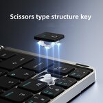 Wireless Keyboard - Ibox 11 Mechanical USB-C Scissor Foldable Touchpad