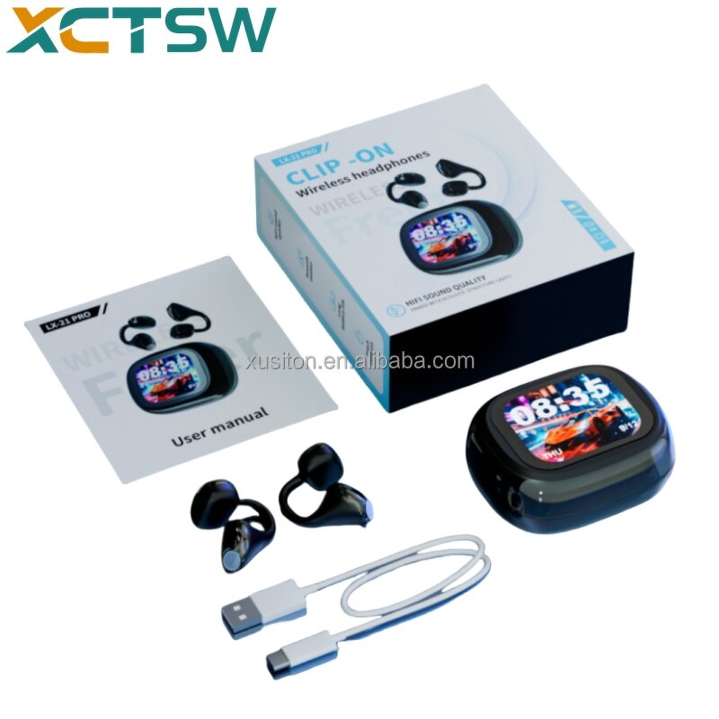 Wireless Earphones - LX-20pro 2025 Ear-hook Screen BT Call Music ACN