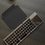 Wireless Keyboard - KF86 MAX Foldable BT Touch Pad Laptop Phone Tablet