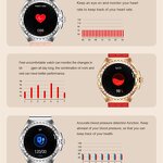 Smart Watch Set - OEM LG76 Ladies AMOLED IP67 Health Fitness Bracelet