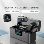 Lavalier Mic - SX36 2 drag 2 Type C Lightning LED Noise Reduction Vlog