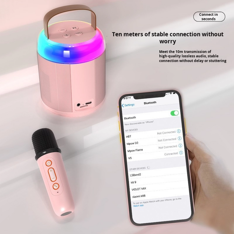 Speaker Manufacturer - Kidsren's Mini Karaoke Microphone Bluetooth Waterproof Home