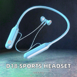 Headset Manufacturer - D18 In-Ear Sports Stereo Bass BT Magnet TF Card Neck Hanging