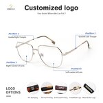 Eyeglass Frame Manufacturer - Omelle Designer Optical Silver Oversized BOSS1608 China Wholesales for Men