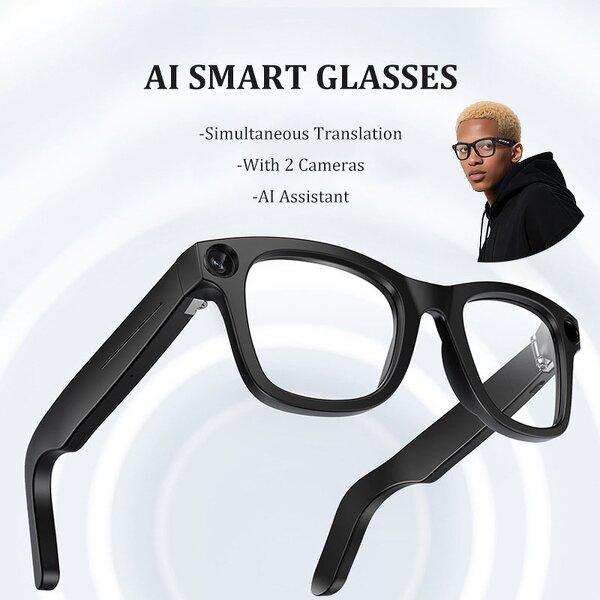 Smart Glasses Manufacturer - New Arrivals 2025 AI Camera with Chat Gpt AR Smart Glass Film 800W Pixel Camera