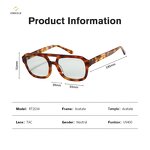Sunglasses Manufacturer - Women's Retro Oversized Square Acetate & TR90 Frame TAC Lens UV400 & Blue Light
