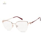 Optical Frames Manufacturer - Omelle Shenzhen Wholesale Cat Eye Fashion Woman Metal Half-rim