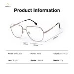 Eyeglass Frame Manufacturer - Omelle Designer Optical Silver Oversized BOSS1608 China Wholesales for Men