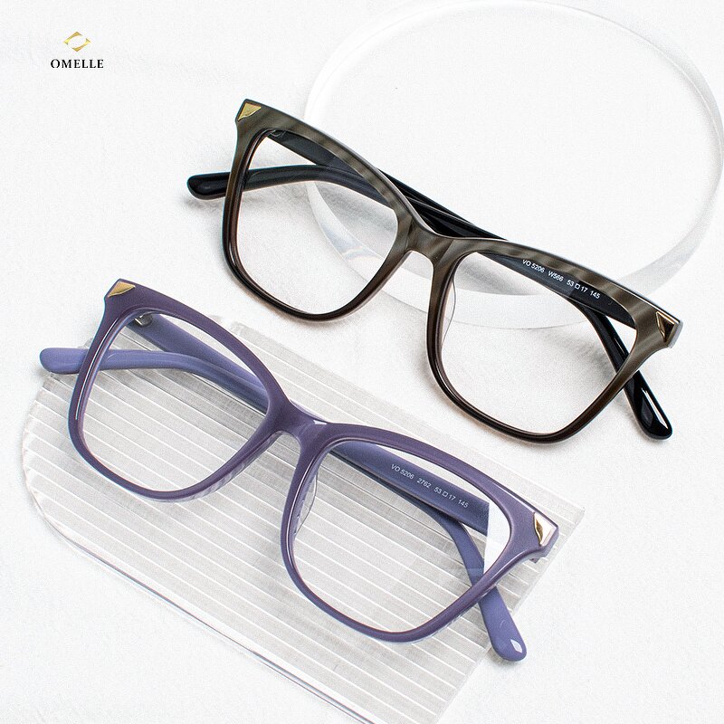 Optical Frame Manufacturer - Omelle Italy Design Mazzucchelli Acetate Women Anti Blue Light Computer