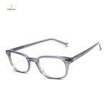Eyeglasses Frames Manufacturer - Unisex Classic Small Square Acetate Prescription Optical Computer with Solid Pattern