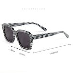 Sunglasses Manufacturer - OMELLE High Quality Unisex Classic Mazzucchelli Acetate Mosaic Designer Black Grid