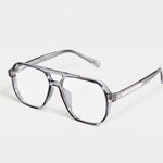 Eyeglasses Manufacturer - OMELLE Vintage TR Optical Clear Color Pilot Double Beam Anti-Blue Light for Female Male Computer