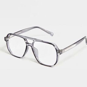 Eyeglasses Manufacturer - OMELLE Vintage TR Optical Clear Color Pilot Double Beam Anti-Blue Light for Female Male Computer