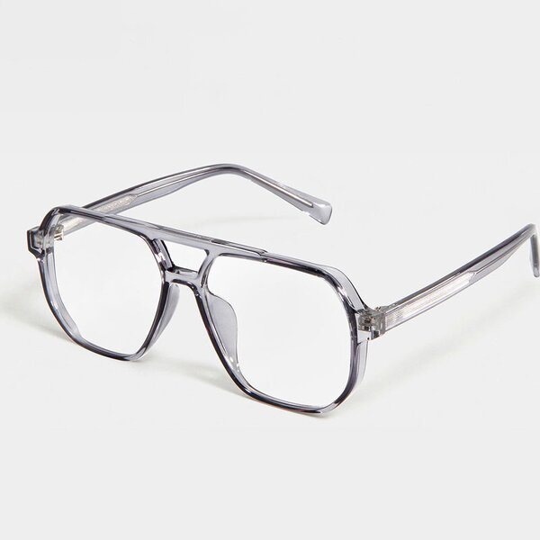 Eyeglasses Manufacturer - OMELLE Vintage TR Optical Clear Color Pilot Double Beam Anti-Blue Light for Female Male Computer
