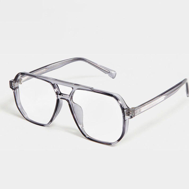 Eyeglasses Manufacturer - OMELLE Vintage TR Optical Clear Color Pilot Double Beam Anti-Blue Light for Female Male Computer