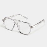 Eyeglasses Manufacturer - OMELLE Vintage TR Optical Clear Color Pilot Double Beam Anti-Blue Light for Female Male Computer
