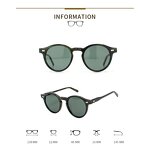 Sunglasses Manufacturer - Omelle Designer Luxury for Girls and Boys Round Acetate Frame Gray with Tac Lenses