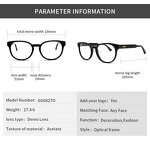 Eyeglasses Frames Manufacturer - Unisex Anti-Blue Ray Computer Gaming Round with Solid Pattern