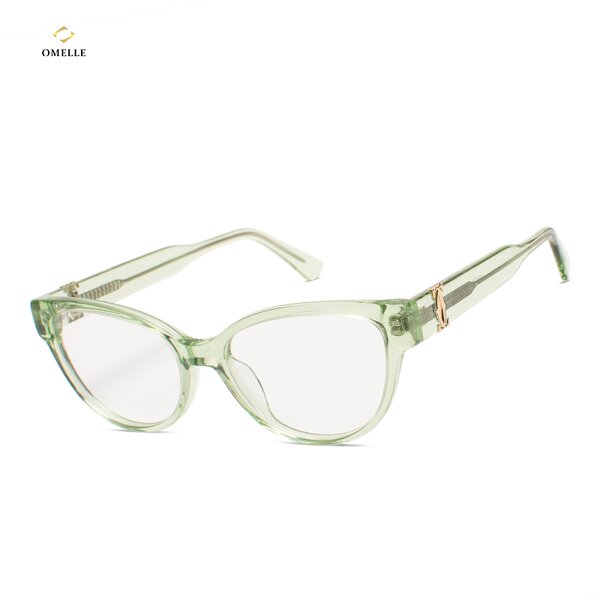 Eyeglasses Manufacturer - Fashion Women Crystal Acetate Frame Optical Spectacles High Quality Female
