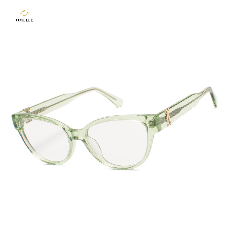 Eyeglasses Manufacturer - Fashion Women Crystal Acetate Frame Optical Spectacles High Quality Female