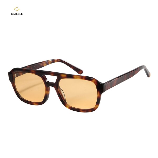 Sunglasses Manufacturer - Bulk Custom Vintage Patchwork for Women Acetate/TR90 Frame Oversized Square TAC UV400