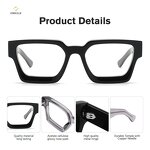 Eyeglasses Frame Manufacturer - Latest Designer Oversized Square Lightweight Fashionable Optical Acetate Solid Pattern